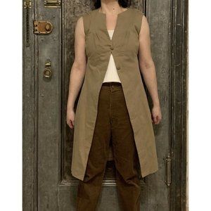 Susan Cianciolo Run Collection wearable art beige long vest waistcoat sz 6